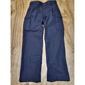 5.11 Tactical Cargo Pants Men 34/33 Blue Button @j4